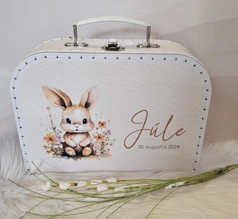 Koffertje met naam Lieflijk Konijntje