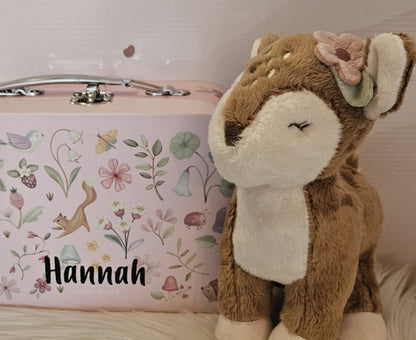 Little Dutch koffertje Fairy Garden met knuffelhertje (met naam)