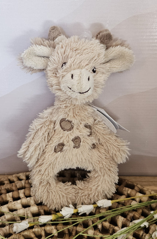 Happy Horse  zachte ringrammelaar giraf Gus - beige