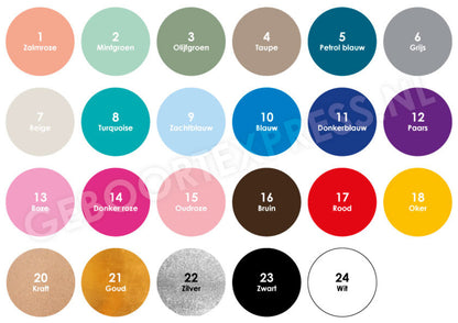 Sticker rond diverse kleuren