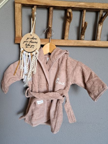 Badjas met naam  'pinkstone' diverse maten