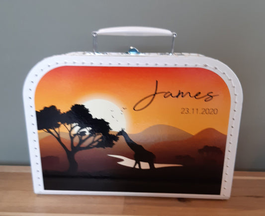 Koffertje met naam Afrika Giraffe