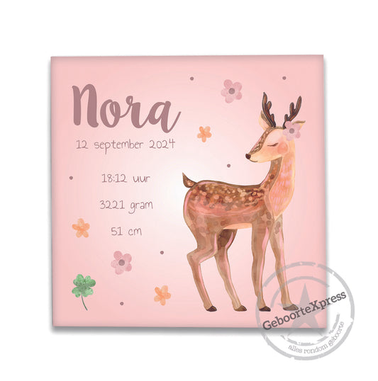 Geboortetegeltje met hertje